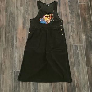 Vintage Disney Winnie the Pooh Corduroy Green Dress Size L